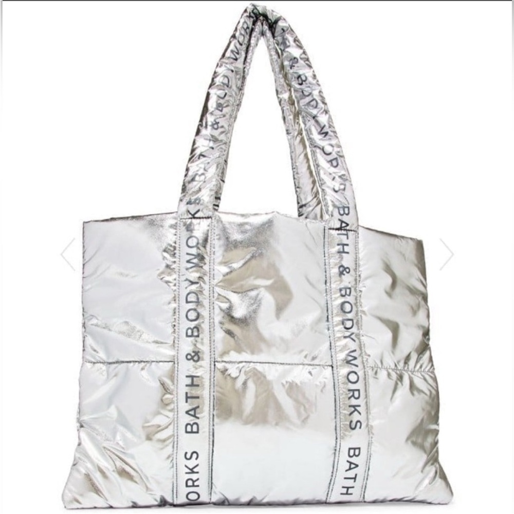 Bath and Body Works silver tote